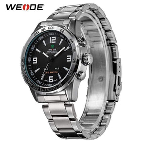 Planet Gates Men's Watches LED Digital Quartz Hour Business Black Dial Wristwatch Waterproof Clock Military Army Relogio Masculino