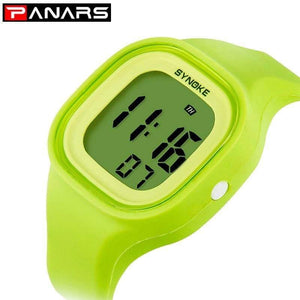 Planet Gates Men's Women's Kids Electronic Watches Girls Solid Clock Watches Color Wristwatches Repeater Digital Watch Waterproof