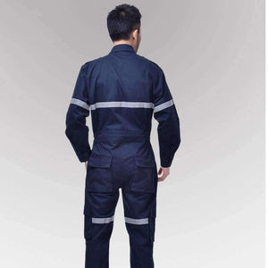 Planet Gates Men's Work clothing Reflective Strip Coveralls Working Overalls Windproof Road Safety Uniform Workwear Maritime Clothing