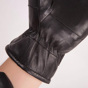 Planet Gates Men sheepskin gloves genuine leather glove for men winter Outdoor warm fur thickening thermal patchwork gloves