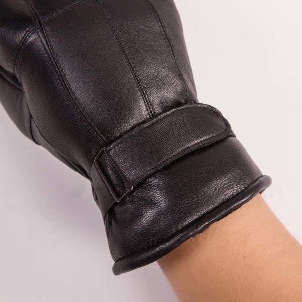 Planet Gates Men sheepskin gloves genuine leather glove for men winter Outdoor warm fur thickening thermal patchwork gloves