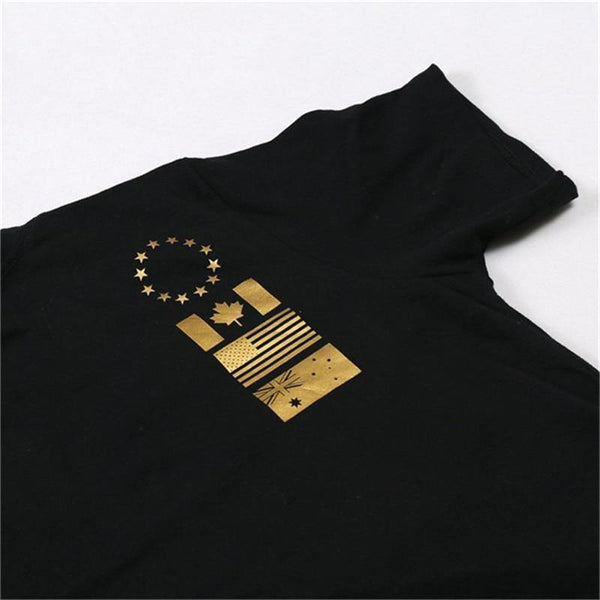 Men Short Sleeve Cotton T-shirt Casual Fashion Print Slim T Shirt Male Joggers Gyms Fitness Bodybuilding Workout Brand Tees Tops