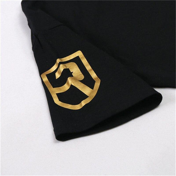 Men Short Sleeve Cotton T-shirt Casual Fashion Print Slim T Shirt Male Joggers Gyms Fitness Bodybuilding Workout Brand Tees Tops