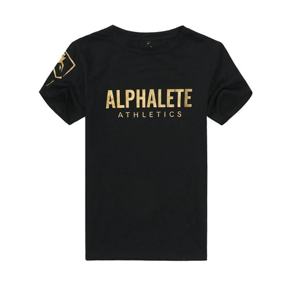 Men Short Sleeve Cotton T-shirt Casual Fashion Slim Letter Print T Shirt Male Jogger Gyms Fitness Bodybuilding Tees Summer Tops