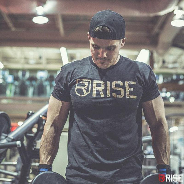 Men Short Sleeve Cotton T-shirt Man Slim Print T Shirt Male Gyms Fitness Bodybuilding Workout Crossfit Brand Tees Tops Clothing