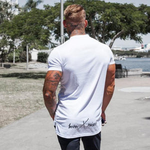 Men Short Sleeve T-shirt Gyms Fitness Bodybuilding Cotton T Shirt Summer Male Casual Fashion Tees Tops Crossfit Brand Clothing