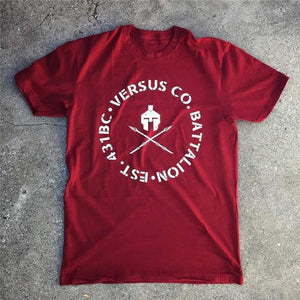 Men Short Sleeve T-shirt Gyms Fitness Bodybuilding Cotton T Shirt Summer Male Casual Print Slim Tee Tops Workout Brand Clothing