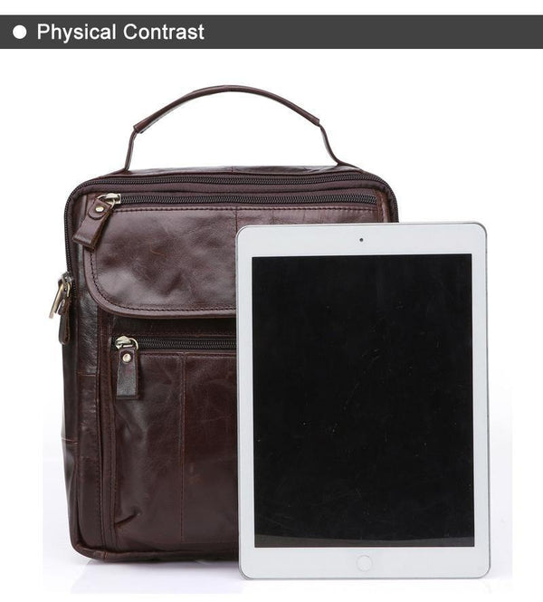 Planet Gates Men Shoulder Bag Men's Genuine Leather Casual Male Crossbody Bags Leather Bag for Men Messenger Leather Men's Bags 8870