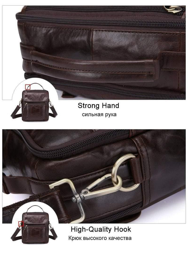 Planet Gates Men Shoulder Bag Men's Genuine Leather Casual Male Crossbody Bags Leather Bag for Men Messenger Leather Men's Bags 8870