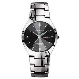 Planet Gates Men Silver-Black Couples Watches Quartz Calendar Waterproof Watch For Women Men Fashion Lover Wrist watch Relogio Feminino Masculino