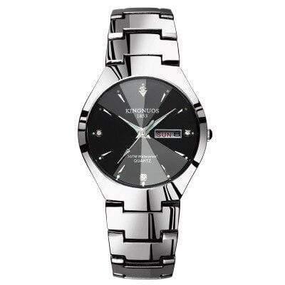 Planet Gates Men Silver-Black Couples Watches Quartz Calendar Waterproof Watch For Women Men Fashion Lover Wrist watch Relogio Feminino Masculino