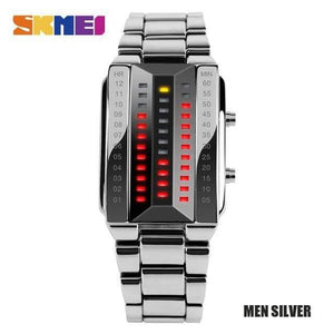 Planet Gates Men Silver Lovers Sport Digital Watch Fashion Couple Clock Watches Top Brand Luxury Alloy Strap Man Woman reloj hombre 1013