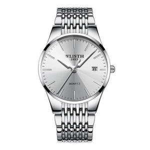 Planet Gates Men Silver White Watch Simple Business Women's Watches Waterproof Men Watch Black Ultra-Thin Lover Clock sevgili saati montre