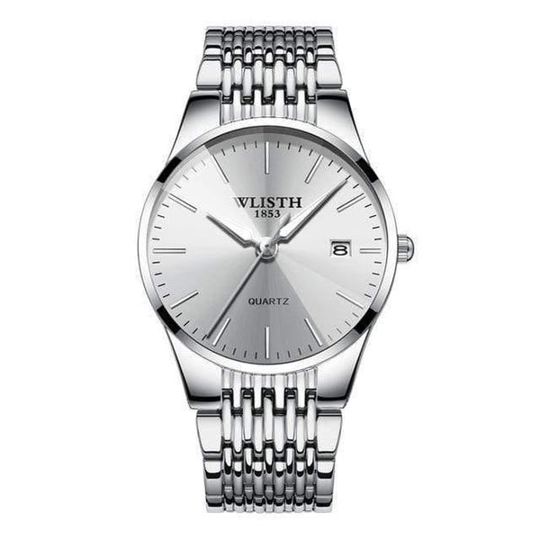 Planet Gates Men Silver White Watch Simple Business Women's Watches Waterproof Men Watch Black Ultra-Thin Lover Clock sevgili saati montre