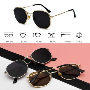 Planet Gates Men Sunglases Hexagon Sun glasses NEW Women Metal Frame Fishing Glasses Gold tea Eyewear lentes de sol hombre okulary UV400