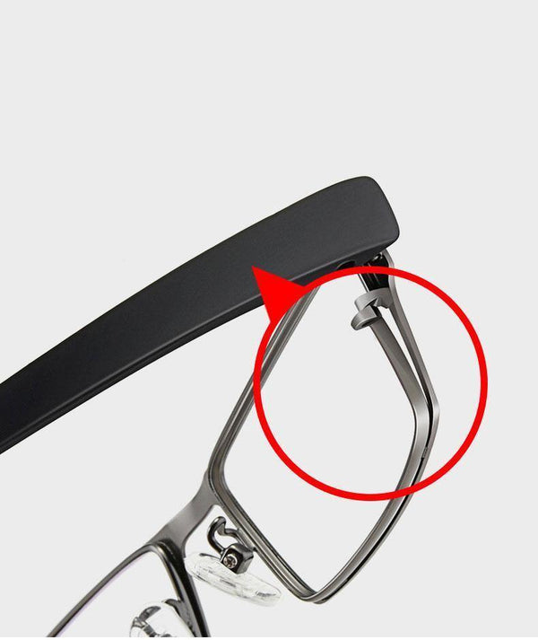 Planet Gates Men Titanium Alloy Eyeglasses Frame for Men Eyewear Flexible Temples Legs IP Electroplating Alloy Material,4 Styles,4 Colors