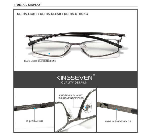 Planet Gates Men Titanium Alloy Glasses Frame Fashion Male Business Style Ultralight  Myopia Prescription Eyeglasses