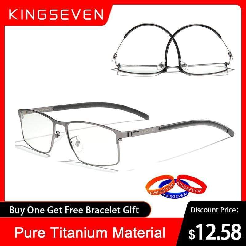 Planet Gates Men Titanium Alloy Glasses Frame Fashion Male Business Style Ultralight  Myopia Prescription Eyeglasses
