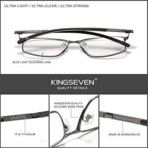Planet Gates Men Titanium Alloy Glasses Frame Fashion Male Business Style Ultralight  Myopia Prescription Eyeglasses