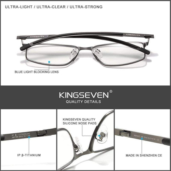 Planet Gates Men Titanium Alloy Glasses Frame Fashion Male Business Style Ultralight  Myopia Prescription Eyeglasses