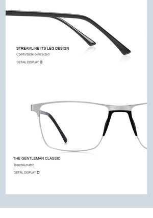 Planet Gates Men Titanium Alloy Glasses Frame Fashion Male Square Ultralight Eye Myopia Prescription Eyeglasses S2001