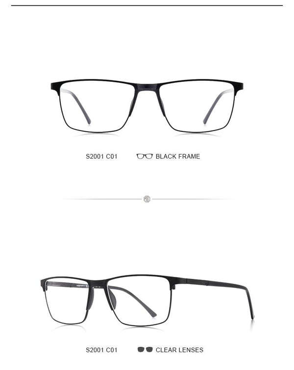 Planet Gates Men Titanium Alloy Glasses Frame Fashion Male Square Ultralight Eye Myopia Prescription Eyeglasses S2001