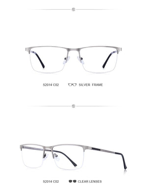 Planet Gates Men Titanium Glasses Frame Ultralight Square Eye Myopia Prescription Eyeglasses Male Half Optical Frame S2014