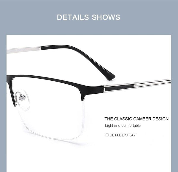 Planet Gates Men Titanium Glasses Frame Ultralight Square Eye Myopia Prescription Eyeglasses Male Half Optical Frame S2014