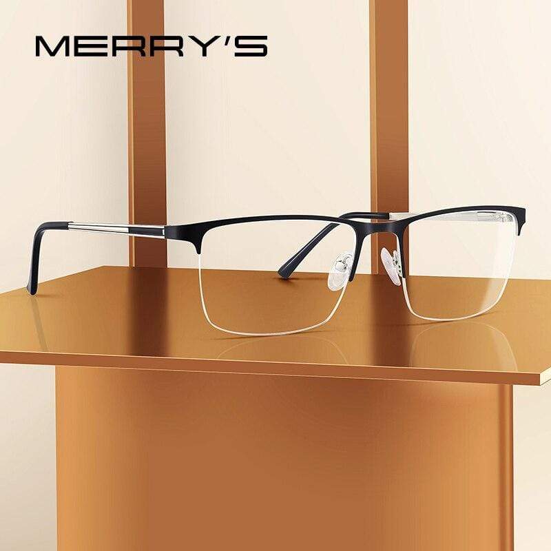 Planet Gates Men Titanium Glasses Frame Ultralight Square Eye Myopia Prescription Eyeglasses Male Half Optical Frame S2014
