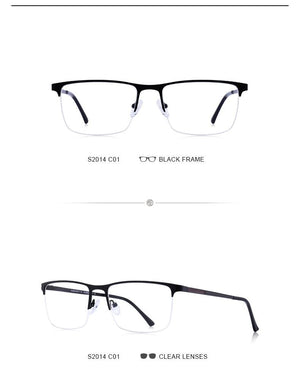 Planet Gates Men Titanium Glasses Frame Ultralight Square Eye Myopia Prescription Eyeglasses Male Half Optical Frame S2014