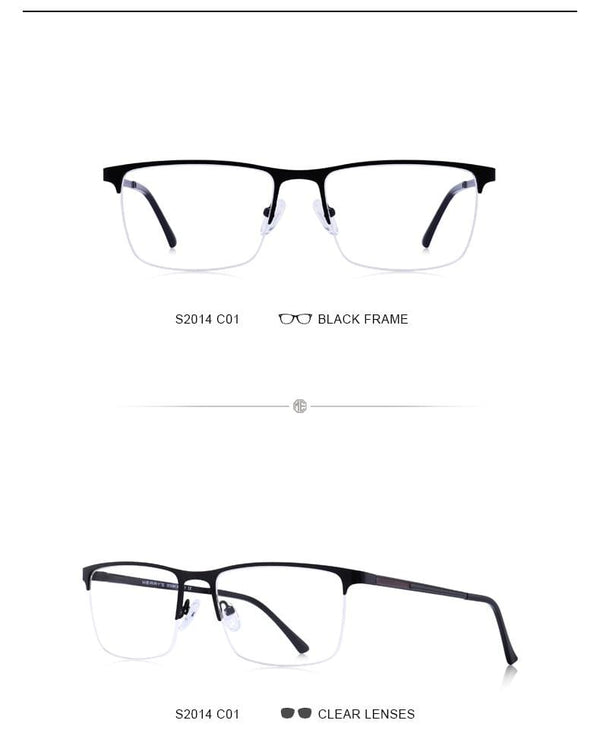 Planet Gates Men Titanium Glasses Frame Ultralight Square Eye Myopia Prescription Eyeglasses Male Half Optical Frame S2014