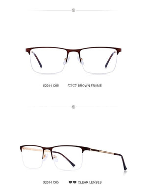 Planet Gates Men Titanium Glasses Frame Ultralight Square Eye Myopia Prescription Eyeglasses Male Half Optical Frame S2014