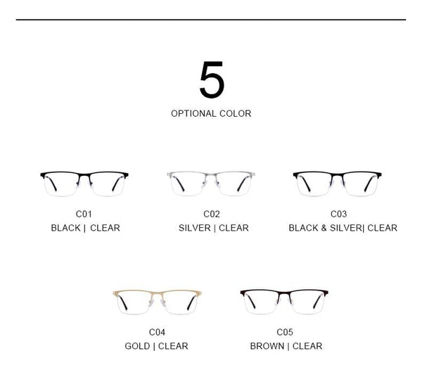 Planet Gates Men Titanium Glasses Frame Ultralight Square Eye Myopia Prescription Eyeglasses Male Half Optical Frame S2014