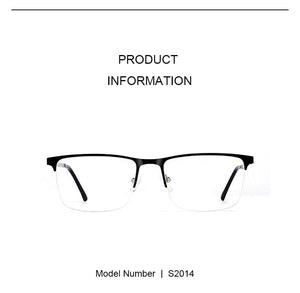 Planet Gates Men Titanium Glasses Frame Ultralight Square Eye Myopia Prescription Eyeglasses Male Half Optical Frame S2014