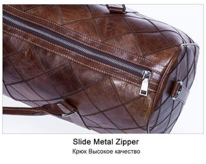 Planet Gates Men Travel Bag for Luggage Men Genuine Leather Duffle Bag Suitcase Carry on Luggage Bags Big Weekend Bags Travel 8883