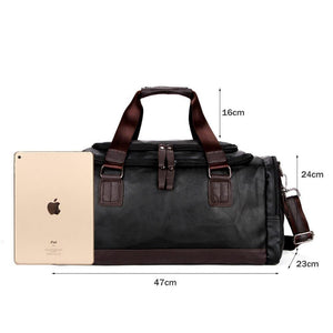 Planet Gates Men Travel Bag Perfect Quality Man Leather Travel Bags England Style Mens Travel Handbags