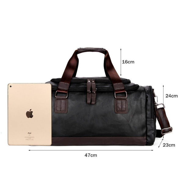 Planet Gates Men Travel Bag Perfect Quality Man Leather Travel Bags England Style Mens Travel Handbags