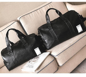 Planet Gates Men Travel Duffle Bags Waterproof Leather Handbags Shoulder Bag For Women Large Capacity Weekend Bag OH301