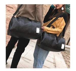 Planet Gates Men Travel Duffle Bags Waterproof Leather Handbags Shoulder Bag For Women Large Capacity Weekend Bag OH301