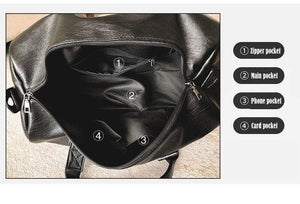 Planet Gates Men Travel Duffle Bags Waterproof Leather Handbags Shoulder Bag For Women Large Capacity Weekend Bag OH301