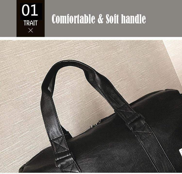 Planet Gates Men Travel Duffle Bags Waterproof Leather Handbags Shoulder Bag For Women Large Capacity Weekend Bag OH301
