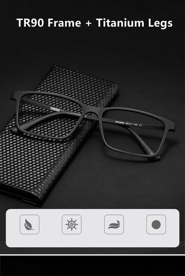 Planet Gates Men Ultralight Full Frame Plastic Titanium Myopia Glasses Frame Super Elastic Temples Fashion Prescription Glasses Frame HR8085