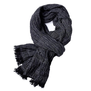 Planet Gates Men Viscose Solid Chevron Long Scarf Soft Winter Summer Crepe Fashion Skinny Shawl Autumn