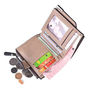 Planet Gates Men Wallet coin pocket zipper portfolio Handy luxury Short purse 3 Fold Male Purses Cards wallets