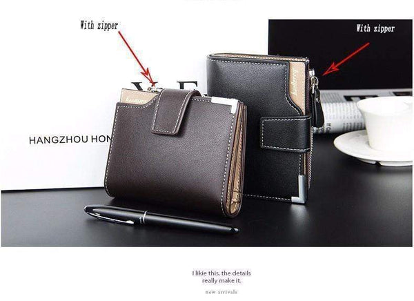 Planet Gates Men Wallet coin pocket zipper portfolio Handy luxury Short purse 3 Fold Male Purses Cards wallets