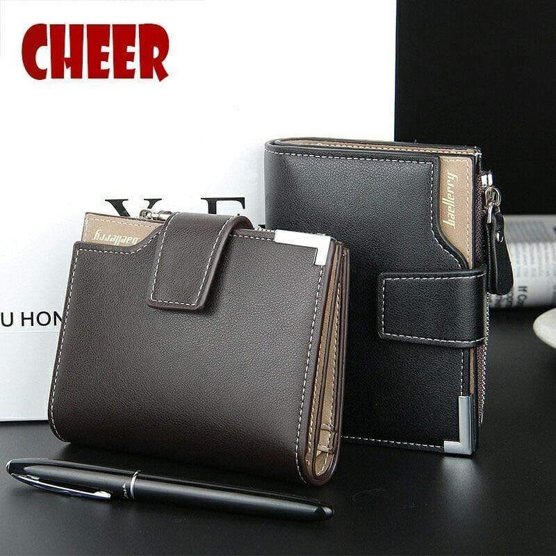 Planet Gates Men Wallet coin pocket zipper portfolio Handy luxury Short purse 3 Fold Male Purses Cards wallets