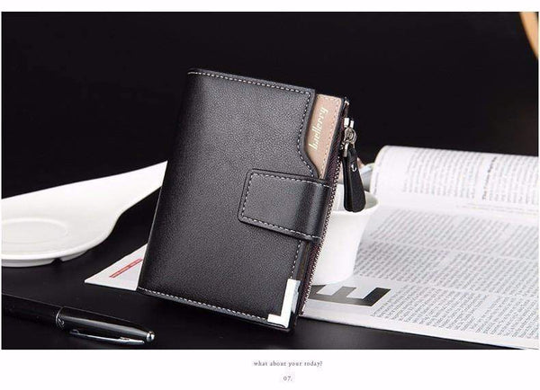 Planet Gates Men Wallet coin pocket zipper portfolio Handy luxury Short purse 3 Fold Male Purses Cards wallets