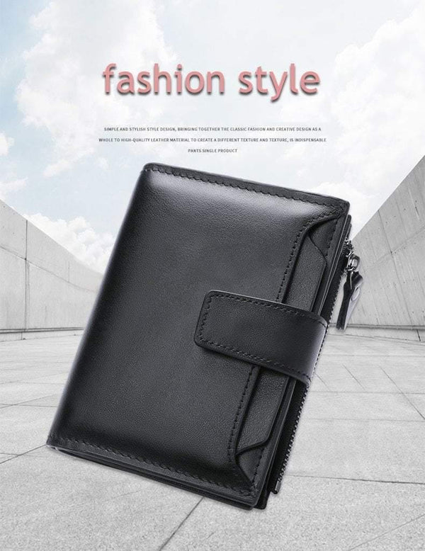 Planet Gates Men Wallet Genuine Leather High Quality Cow Leather Coin Purse  Fashion Card Holder Man Zipper Wallet Short Male