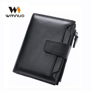 Planet Gates Men Wallet Genuine Leather High Quality Cow Leather Coin Purse  Fashion Card Holder Man Zipper Wallet Short Male