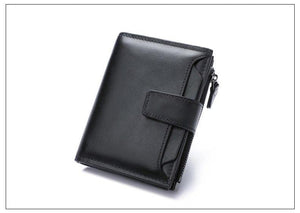Planet Gates Men Wallet Genuine Leather High Quality Cow Leather Coin Purse  Fashion Card Holder Man Zipper Wallet Short Male
